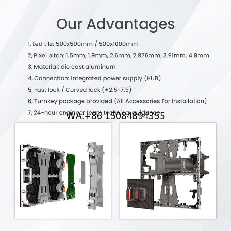 Stage LED Video Wall for Concert Rental LED Screen Ground Support 2 by 3 Meters Cabinet 500x500mm LED Backdrop
Stage LED Video Wall for Concert Rental LED Screen Ground Support 2 by 3 Meters Cabinet 500x500mm LED Backdrop