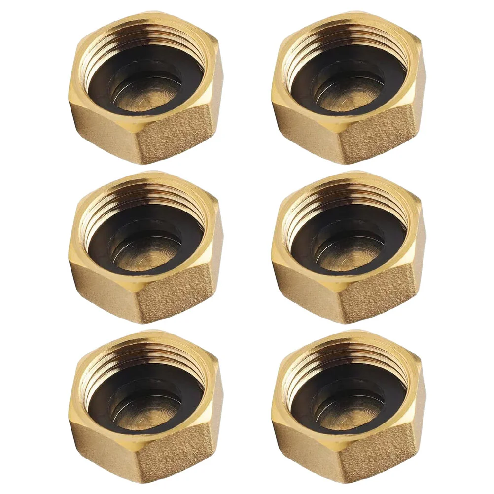 6pcs 1/2" Brass Blanking Stop Cap Female Plumbing Cap with Washers Brass Fitting Cap Plumbing End Cap for Washing Machine Fittin
6pcs 1/2" Brass Blanking Stop Cap Female Plumbing Cap with Washers Brass Fitting Cap Plumbing End Cap for Washing Machine Fittin