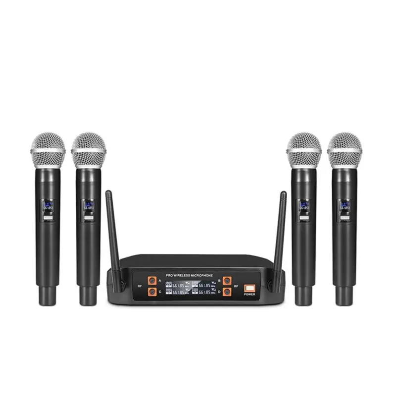 AA60-Wireless Handheld Microphone 4 Channel UHF Fixed Frequency Dynamic Microphone System For Karaoke Weddings Parties Stages
AA60-Wireless Handheld Microphone 4 Channel UHF Fixed Frequency Dynamic Microphone System For Karaoke Weddings Parties Stages