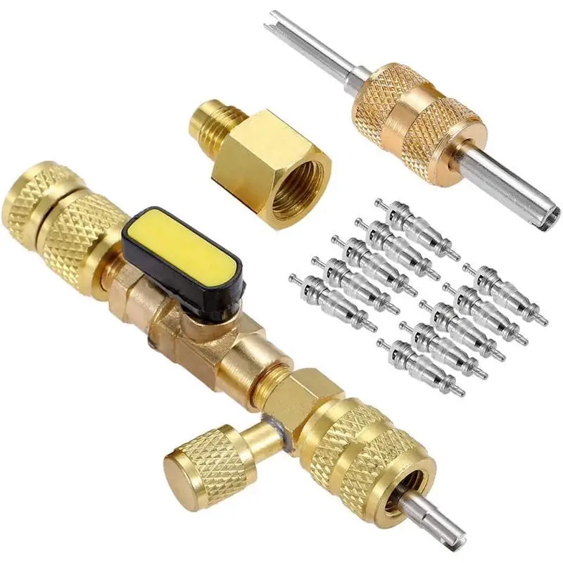 1Pc R410A R22 Valve Core Remover Installer Tool Dual SAE 14 516 Port for R404A R407C R134A R12 R32 HVAC Systems
1Pc R410A R22 Valve Core Remover Installer Tool Dual SAE 14 516 Port for R404A R407C R134A R12 R32 HVAC Systems