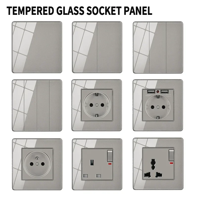 EU UK FR Russia Socket 16A Electric USB Wall Socket Tempered Glass Crystal Panel Electrical Outlet Home Improvement
EU UK FR Russia Socket 16A Electric USB Wall Socket Tempered Glass Crystal Panel Electrical Outlet Home Improvement