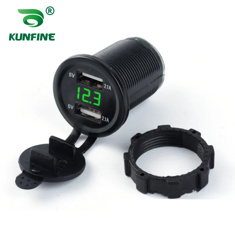 Car Charger Dual USB 3.1a With Voltmeter Green Digital Round For Car Bus Truck Boat
Car Charger Dual USB 3.1a With Voltmeter Green Digital Round For Car Bus Truck Boat