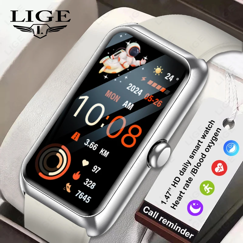 LIGE New 1.47" Smart Watch with Heart Rate Monitor Sleep Tracker IP68 Waterproof Pedometer Fitness Tracker Watches for Women Men
LIGE New 1.47" Smart Watch with Heart Rate Monitor Sleep Tracker IP68 Waterproof Pedometer Fitness Tracker Watches for Women Men