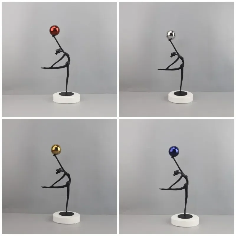 Black Cast Iron Man Holding Golden Ball, Abstract Art Dancing Girl Figure Sculpture, Metal Crafts, Interior Decoration Ornaments
Black Cast Iron Man Holding Golden Ball, Abstract Art Dancing Girl Figure Sculpture, Metal Crafts, Interior Decoration Ornaments