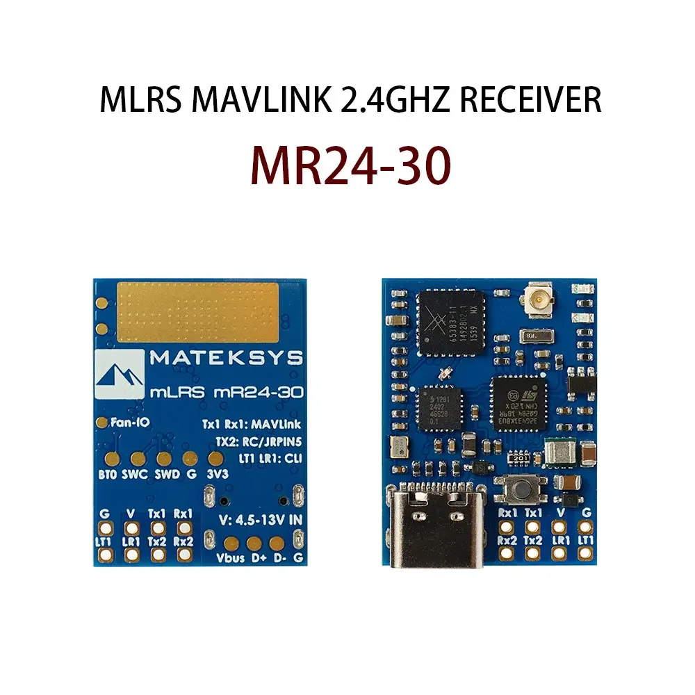 MATEKY MR24-30 2,4 ГГц LoRa 30 дБм RF мощность RX MLRS MAVLINK 2,4G приемник для радиоуправляемой модели дальнего действия
MATEKY MR24-30 2,4 ГГц LoRa 30 дБм RF мощность RX MLRS MAVLINK 2,4G приемник для радиоуправляемой модели дальнего действия