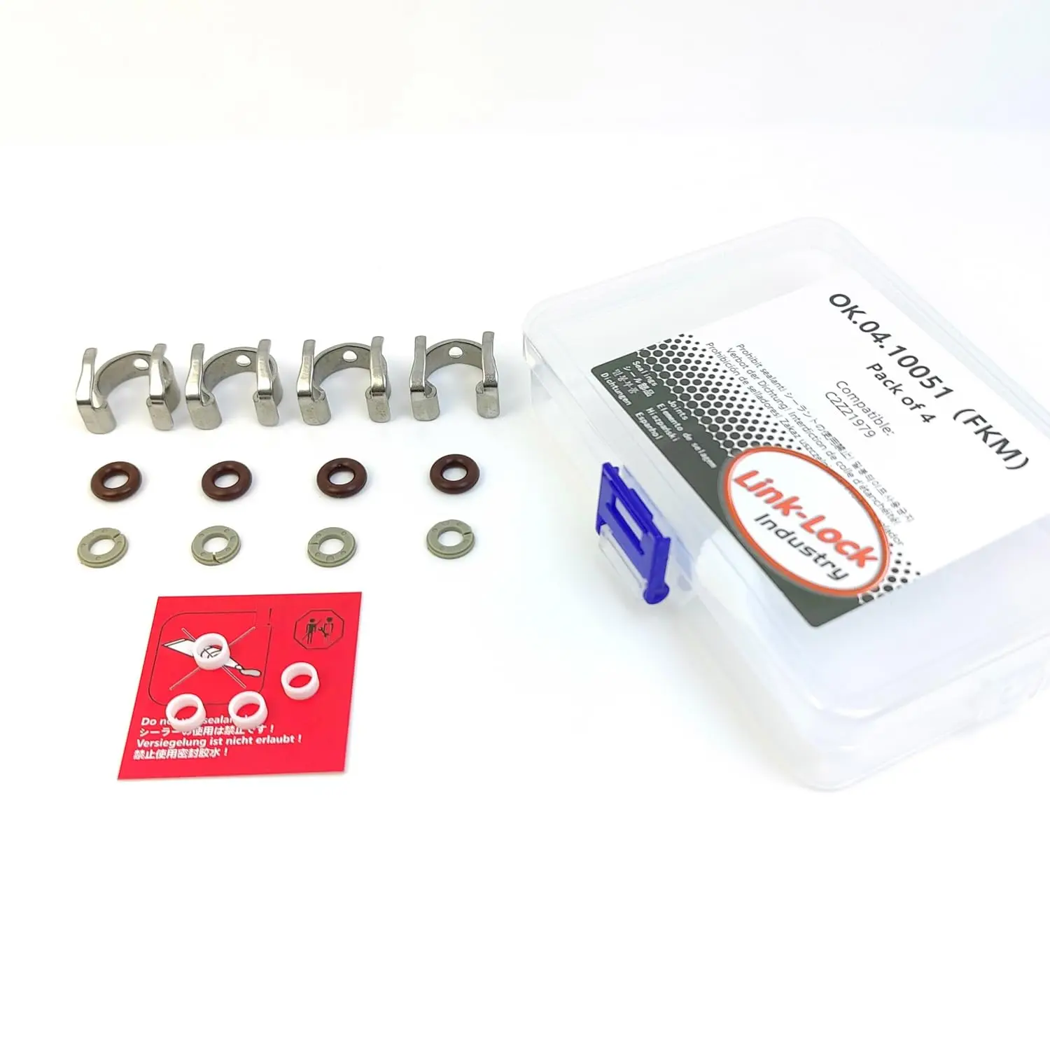 LINK-LOCK 4Set OK.04.10051 fuel injector repair kit C2Z21979 with FKM Viton O-RING For JAGUAR 2.0T 204PT
LINK-LOCK 4Set OK.04.10051 fuel injector repair kit C2Z21979 with FKM Viton O-RING For JAGUAR 2.0T 204PT