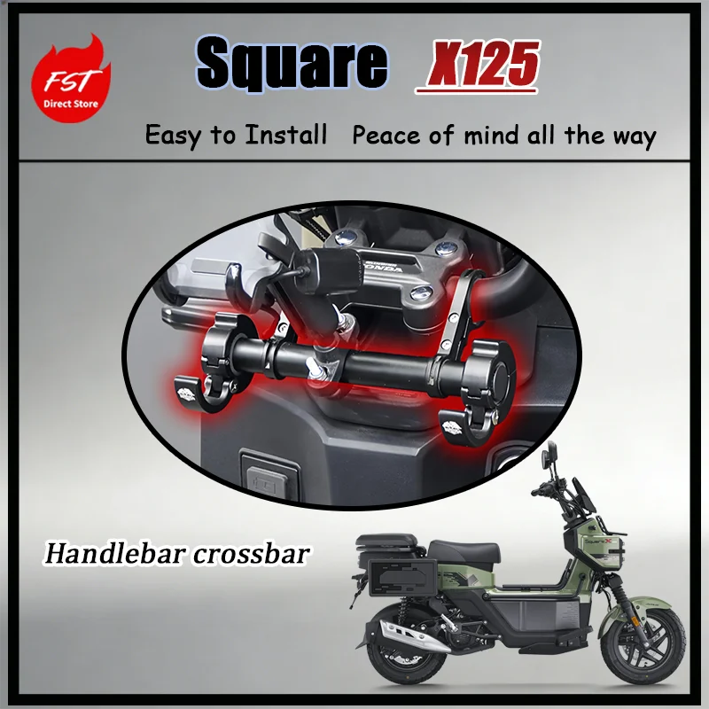 For Square X125 Handlebar Cross Bar Extension Rod Multifunctional Balance Bar with Hook And Phone Holder Mount Non-Destructive
For Square X125 Handlebar Cross Bar Extension Rod Multifunctional Balance Bar with Hook And Phone Holder Mount Non-Destructive