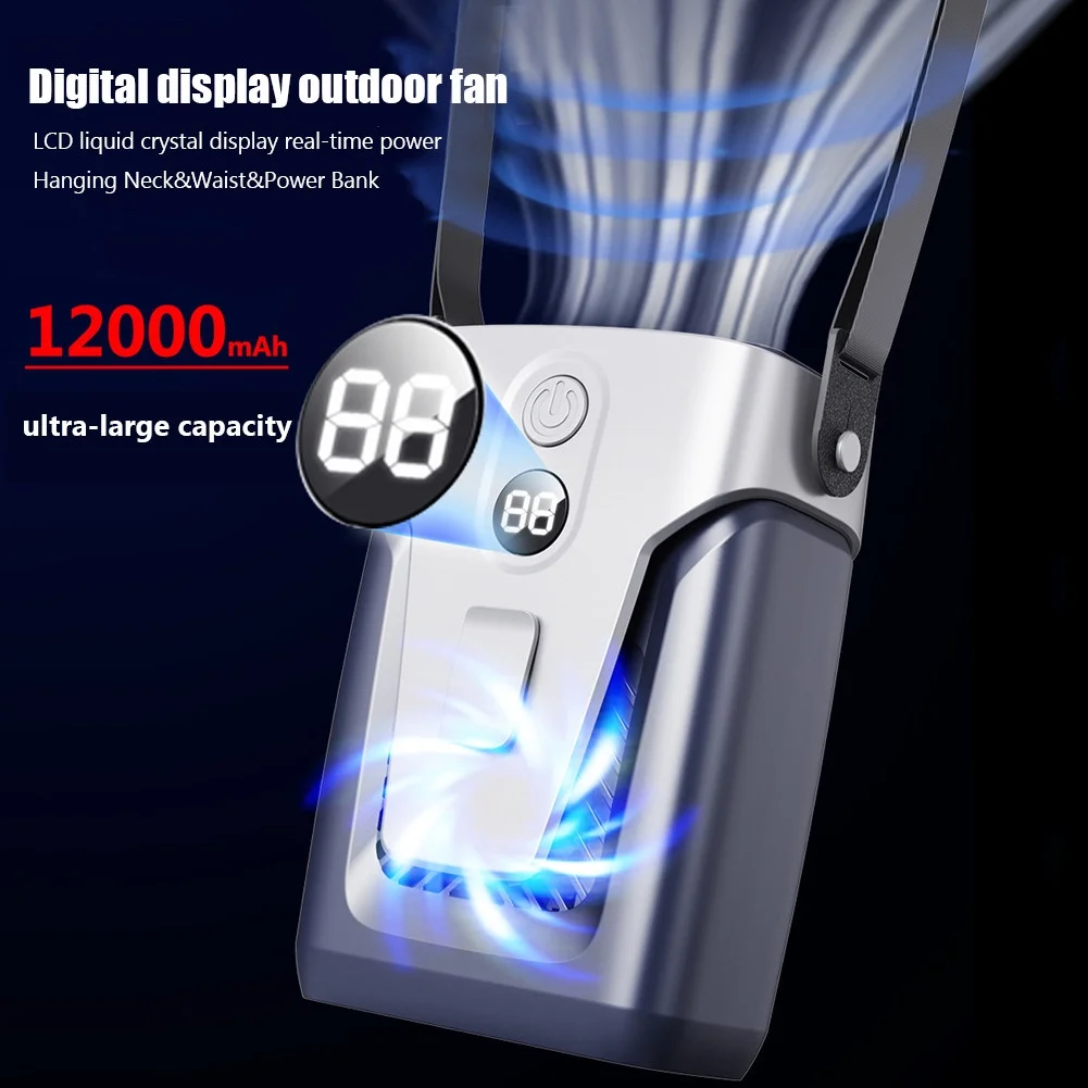Outdoor Portable Hanging Waist Fan, USB Charging Portable Personal Hanging Neck Fan With 12000mAh Mini Outdoor Sports Fan Blade
Outdoor Portable Hanging Waist Fan, USB Charging Portable Personal Hanging Neck Fan With 12000mAh Mini Outdoor Sports Fan Blade