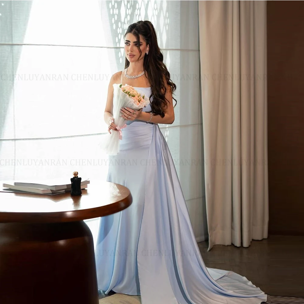 MOLISA индивидуальное арабское вечернее платье без бретелек со складками, атласное платье русалки, светло-голубое свадебное платье Vestido De Novia 2025
MOLISA индивидуальное арабское вечернее платье без бретелек со складками, атласное платье русалки, светло-голубое свадебное платье Vestido De Novia 2025