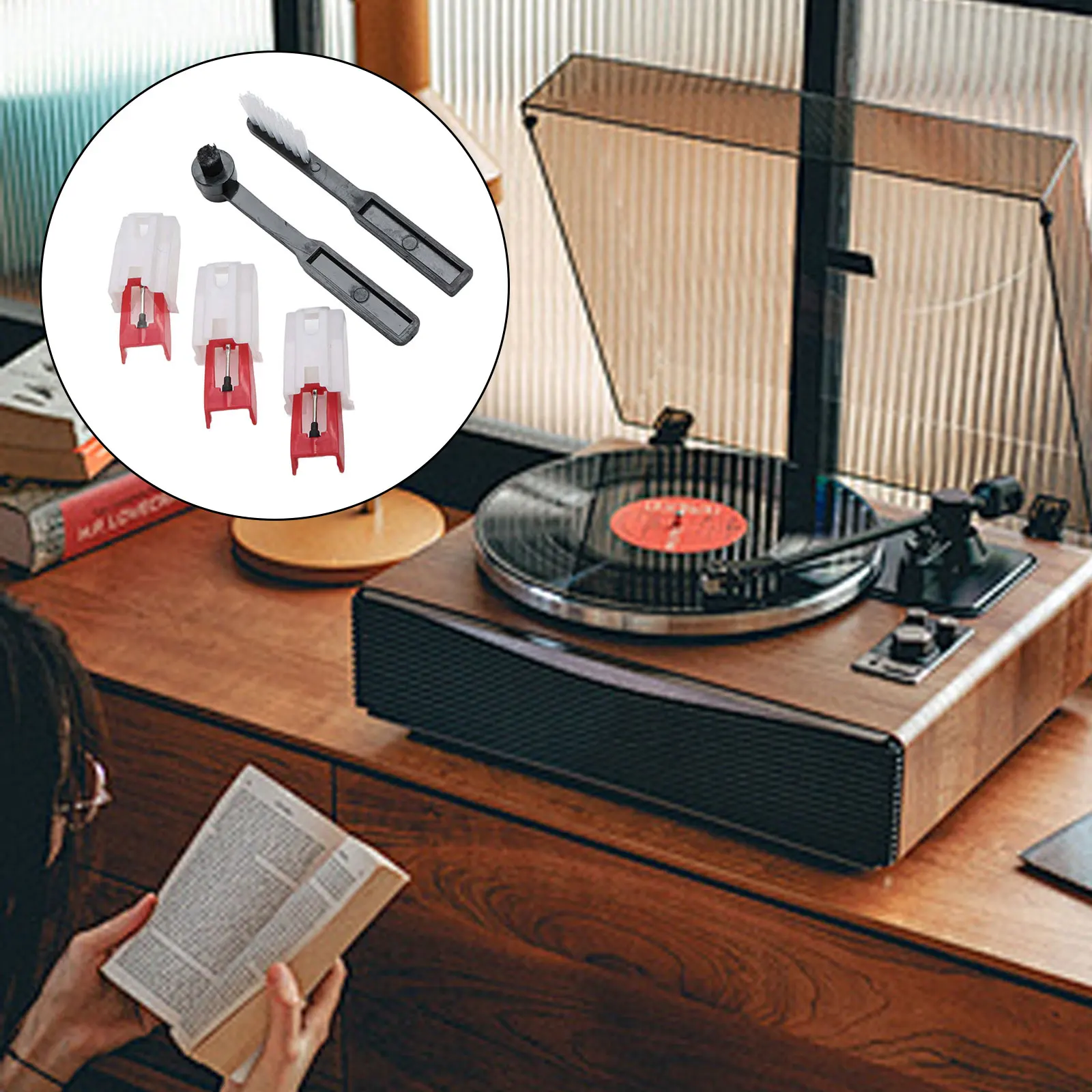 Diamond Record Player Stylus Dynamic Needle Record Player Reader Vinyl LP Gramophone Replacement Accessories With Cleaner Brush
Diamond Record Player Stylus Dynamic Needle Record Player Reader Vinyl LP Gramophone Replacement Accessories With Cleaner Brush