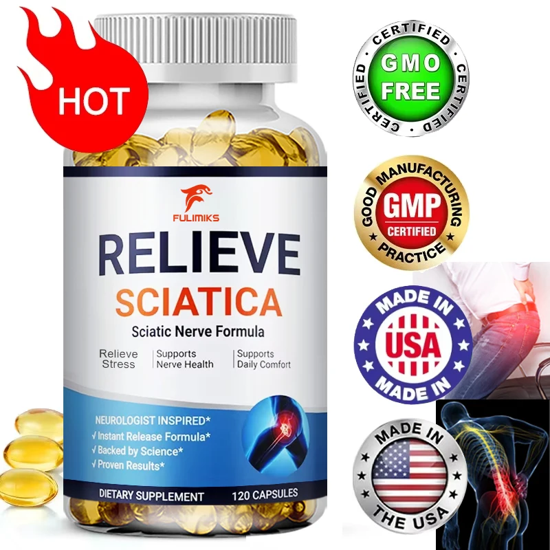 Relieve Sciatica Capsules - Helps Relieve Joint Pain Supports Daily Nervous System, Bone & Nerve Health Balances Inflammation
Relieve Sciatica Capsules - Helps Relieve Joint Pain Supports Daily Nervous System, Bone & Nerve Health Balances Inflammation