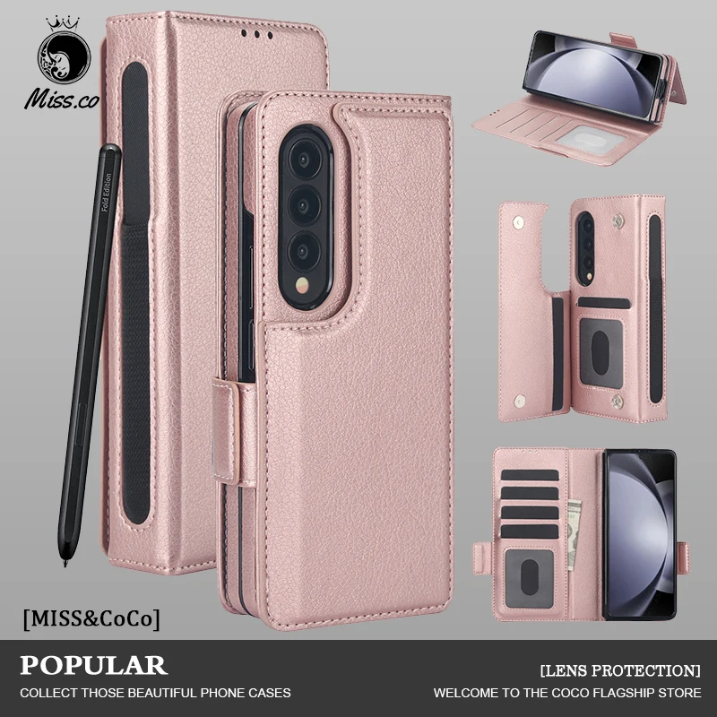 Luxury flip leather cover For Galaxy Z Fold 3 4 5 6 For Samsung Fold Phone Case Multi functional Card holder Wallet Phone Cover
Luxury flip leather cover For Galaxy Z Fold 3 4 5 6 For Samsung Fold Phone Case Multi functional Card holder Wallet Phone Cover
