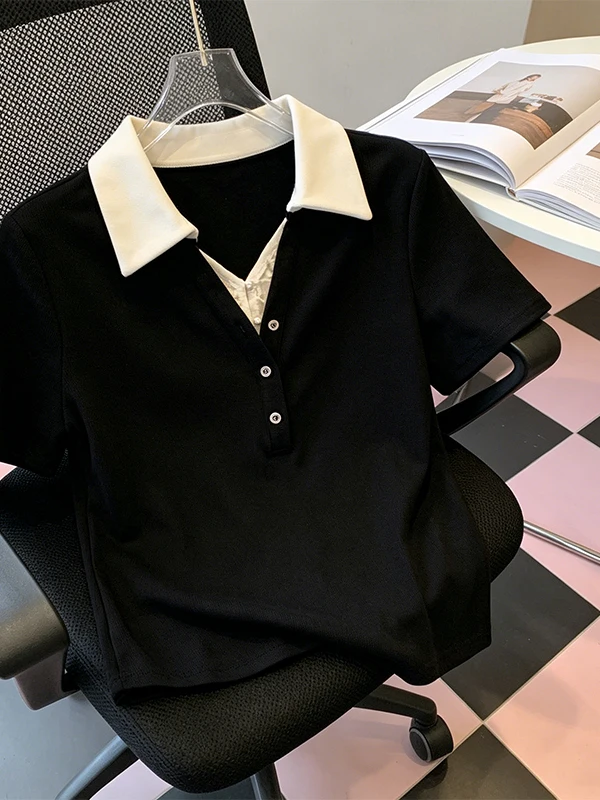 plus Size Summer New Women's T-shirt Lace Splicing Collar Short Sleeve Belly Cover Slimming Effect Korean Style Casual Wear
plus Size Summer New Women's T-shirt Lace Splicing Collar Short Sleeve Belly Cover Slimming Effect Korean Style Casual Wear