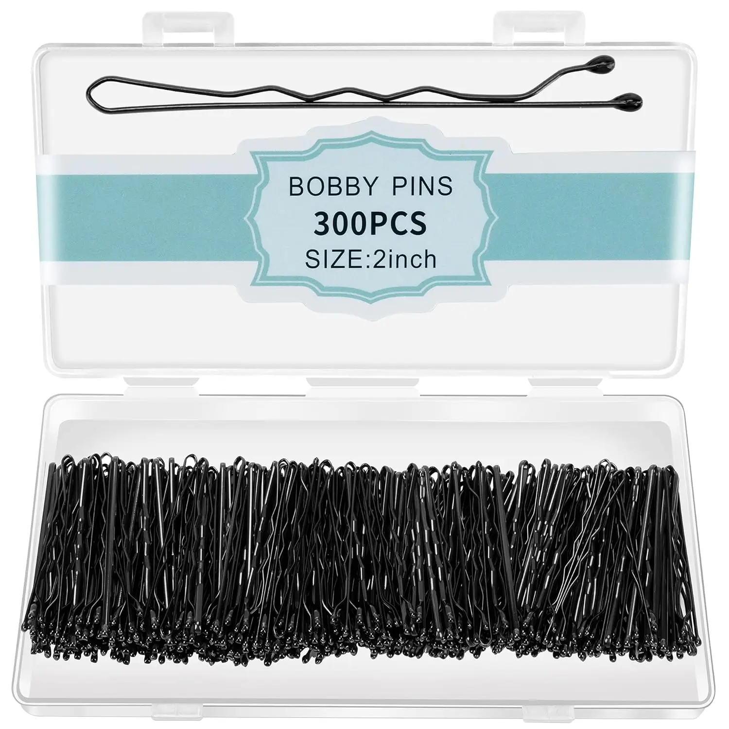 300 Pcs Black Bobby Pins with Storage Box, Invisible Wave Hair Clips Pain-Free for Women Girls
300 Pcs Black Bobby Pins with Storage Box, Invisible Wave Hair Clips Pain-Free for Women Girls