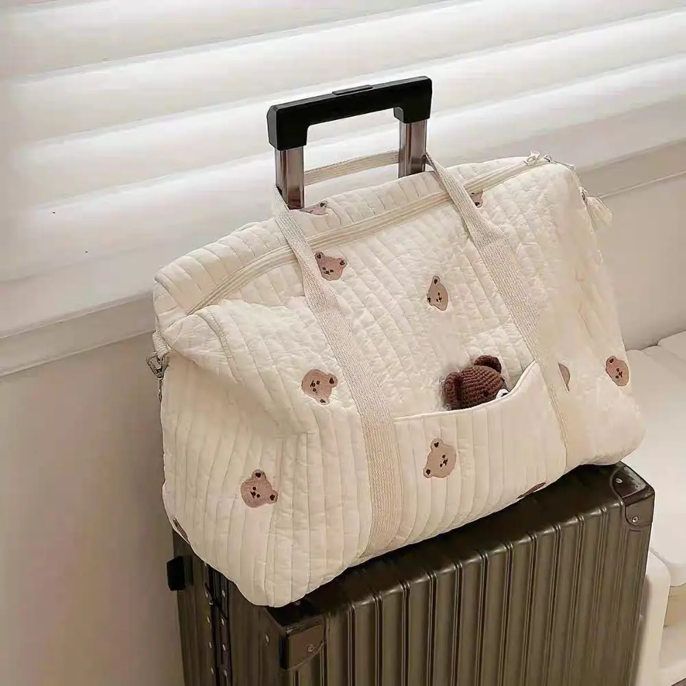 Large Capacity Travel Luggage Bag Foldable Cartoon Bear Handheld Duffle Bag Sweet Flower Multi Functional Cute Mommy Bag Home
Large Capacity Travel Luggage Bag Foldable Cartoon Bear Handheld Duffle Bag Sweet Flower Multi Functional Cute Mommy Bag Home