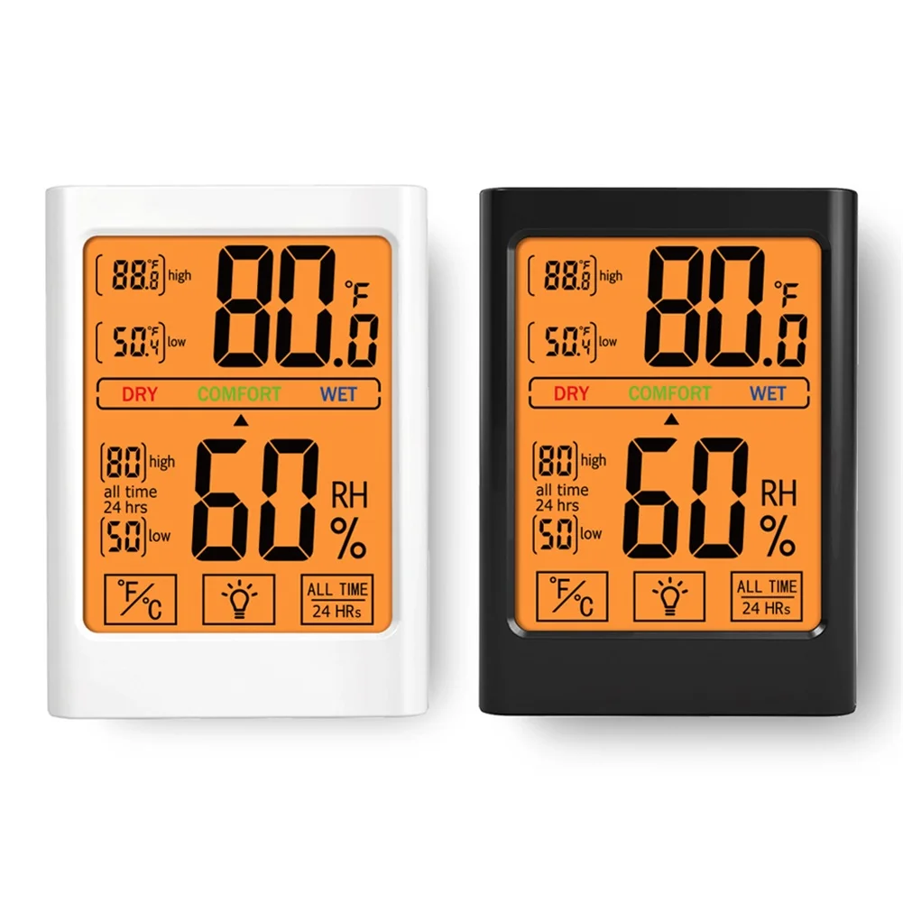 Touchscreen Indoor Thermometer Hygrometer with Large Backlight LCD Screen for Accurate Measurement of Humidity and Temperature
Touchscreen Indoor Thermometer Hygrometer with Large Backlight LCD Screen for Accurate Measurement of Humidity and Temperature