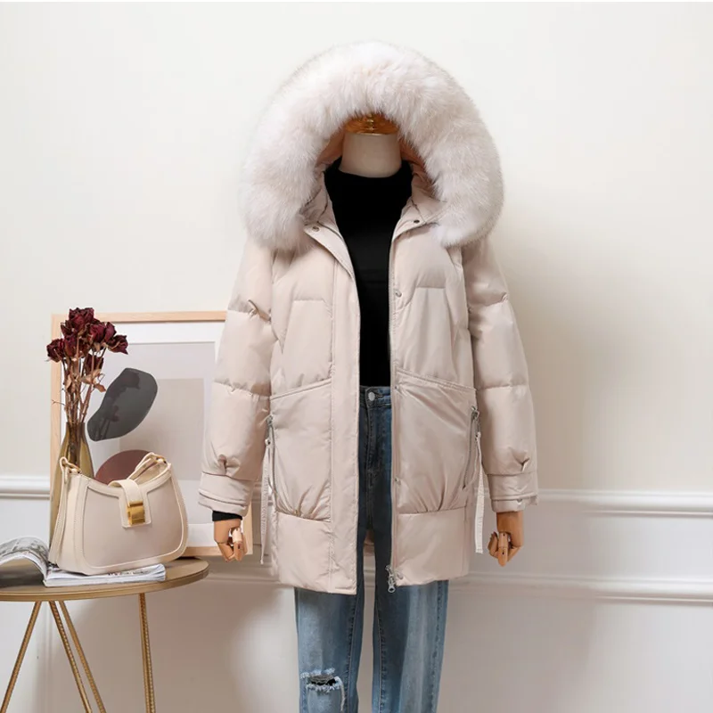 Collar Winter Real 2023 Natural Women Fur Hooded Warm Down Parka White Duck Down Coat Thicken Female Down Jacket Loose Warm Coat
Collar Winter Real 2023 Natural Women Fur Hooded Warm Down Parka White Duck Down Coat Thicken Female Down Jacket Loose Warm Coat