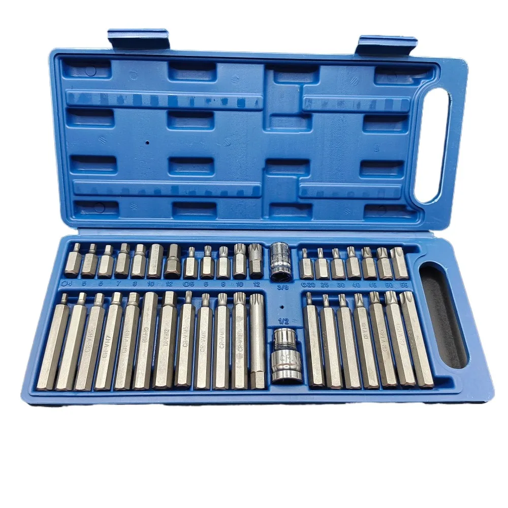 40Pcs 40-Piece Set Hexagonal Wrench Set High Quality Combination Tool Star Torx Set with Storage Box Extended Screwdriver
40Pcs 40-Piece Set Hexagonal Wrench Set High Quality Combination Tool Star Torx Set with Storage Box Extended Screwdriver