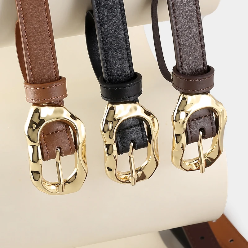 Women's leather belt irregular oval needle buckle genuine leather belt for ladies dress
Women's leather belt irregular oval needle buckle genuine leather belt for ladies dress