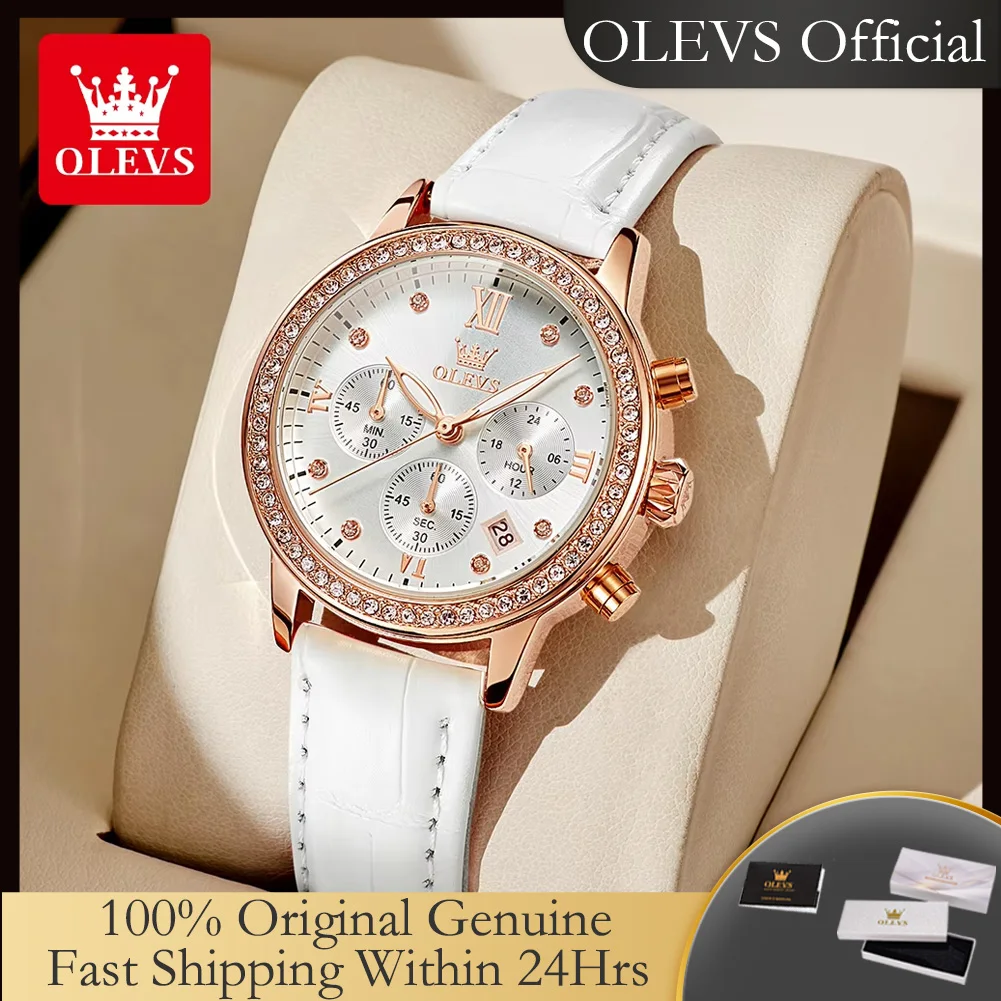 OLEVS 9933 Original Luxury Quartz Watch for Women Fashion Elegant Leater Strap Waterproof Chronogrph Branded Women's Wrist Clock
OLEVS 9933 Original Luxury Quartz Watch for Women Fashion Elegant Leater Strap Waterproof Chronogrph Branded Women's Wrist Clock