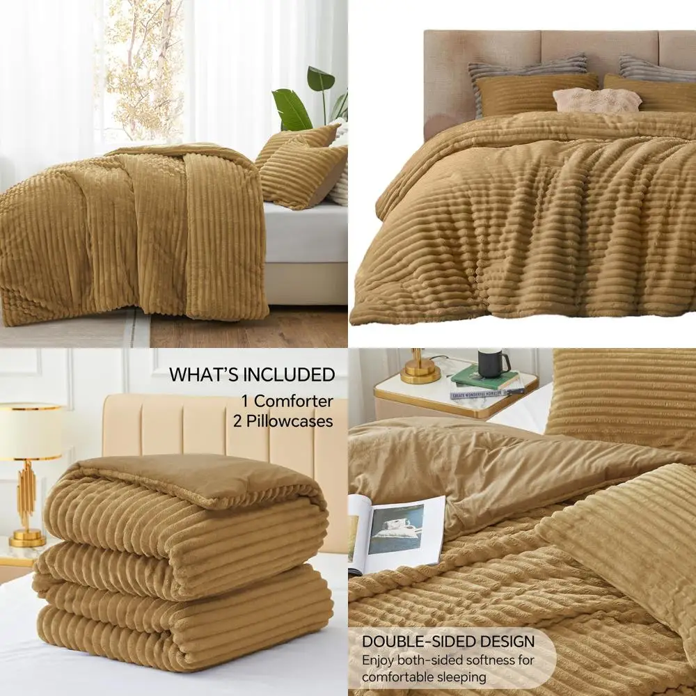 Ультрамягкий и теплый коричневый комплект постельного белья, плюшевое утяжеленное белье для зимы с 2 наволочками
Ультрамягкий и теплый коричневый комплект постельного белья, плюшевое утяжеленное белье для зимы с 2 наволочками