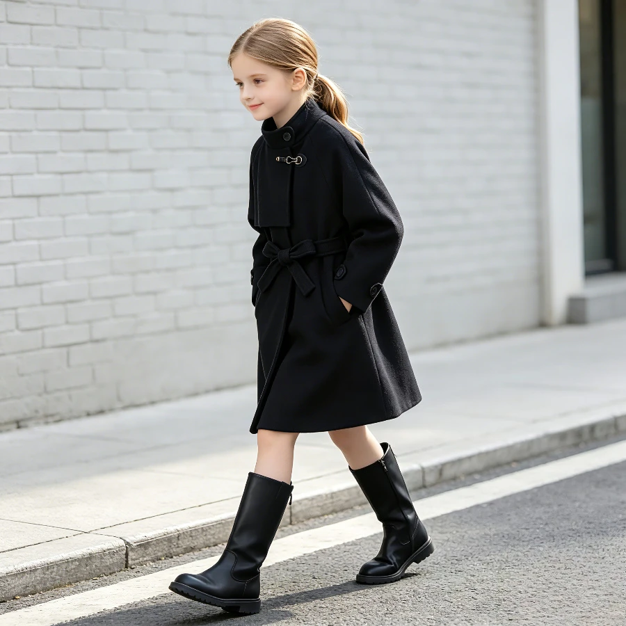 Girls Cape Wool Coat Stand Collar Belted Waist Mid Length Overcoat Kids Metal Buckle Trench Jacket Child Winter Outerwear 6-13Y
Girls Cape Wool Coat Stand Collar Belted Waist Mid Length Overcoat Kids Metal Buckle Trench Jacket Child Winter Outerwear 6-13Y