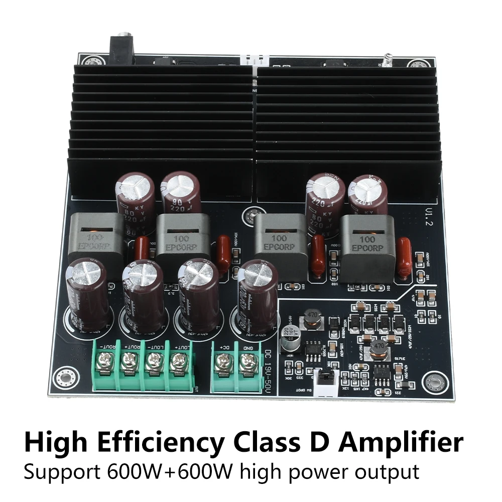 TPA3255 Amplifier Module HIFI Stereo Dual-Channel Amplifier Board 600W+600W Class D Digital Power Amplifier Dual-Core DC 19-50V
TPA3255 Amplifier Module HIFI Stereo Dual-Channel Amplifier Board 600W+600W Class D Digital Power Amplifier Dual-Core DC 19-50V