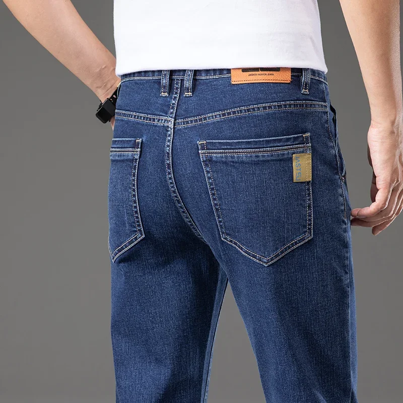 Brand Men's Fashion Straight Jeans Regular Fit Business Casual Elastic Cotton Denim Pants Spring Autumn Classic Grey Trousers
Brand Men's Fashion Straight Jeans Regular Fit Business Casual Elastic Cotton Denim Pants Spring Autumn Classic Grey Trousers