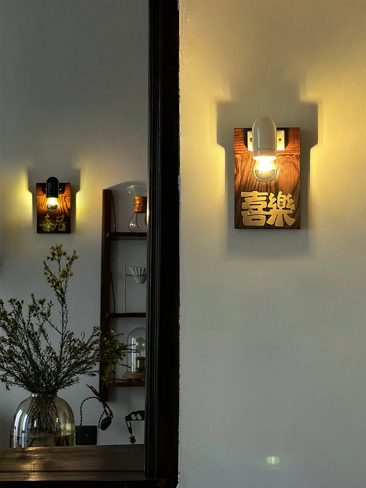 Coffee shop, homestay, milk tea shop, wall-mounted lamps, Japanese-style walnut color creative retro wall lamps
Coffee shop, homestay, milk tea shop, wall-mounted lamps, Japanese-style walnut color creative retro wall lamps