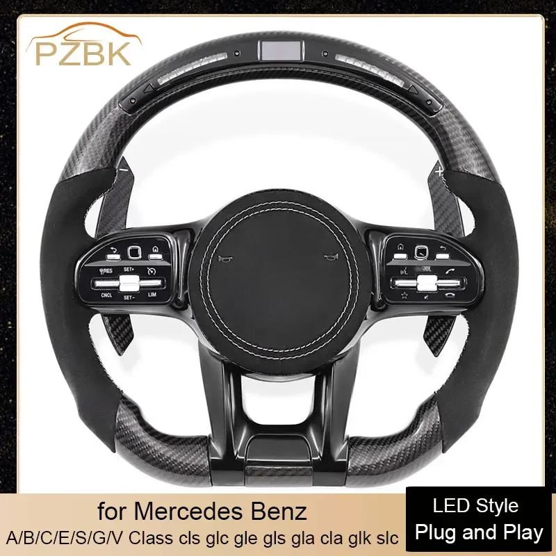 LED Carbon Car Steering Wheel Alcantara for Mercedes Benz AMG W213 W221 W222 W464 G350 G63 G65 cls glc gle gls gla cla glk slc
LED Carbon Car Steering Wheel Alcantara for Mercedes Benz AMG W213 W221 W222 W464 G350 G63 G65 cls glc gle gls gla cla glk slc