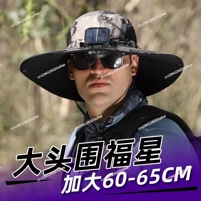 Solar-Powered Fan Hat for Men - Summer Cycling Sun Protection Fisherman Hat with Adjustable Big Head Circumference
Solar-Powered Fan Hat for Men - Summer Cycling Sun Protection Fisherman Hat with Adjustable Big Head Circumference