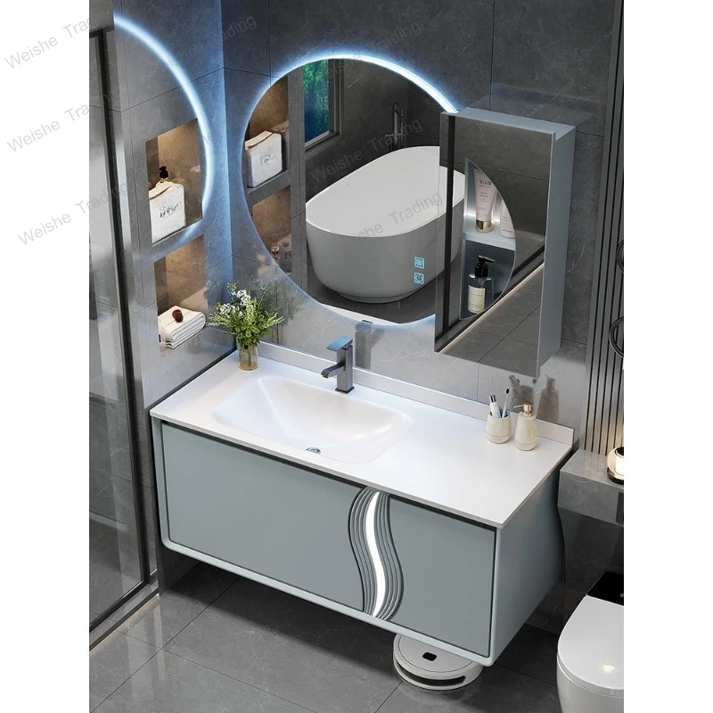 Slate hot bending basin ceramic integrated basin toilet washstand hand washbasin bathroom cabinet combination
Slate hot bending basin ceramic integrated basin toilet washstand hand washbasin bathroom cabinet combination