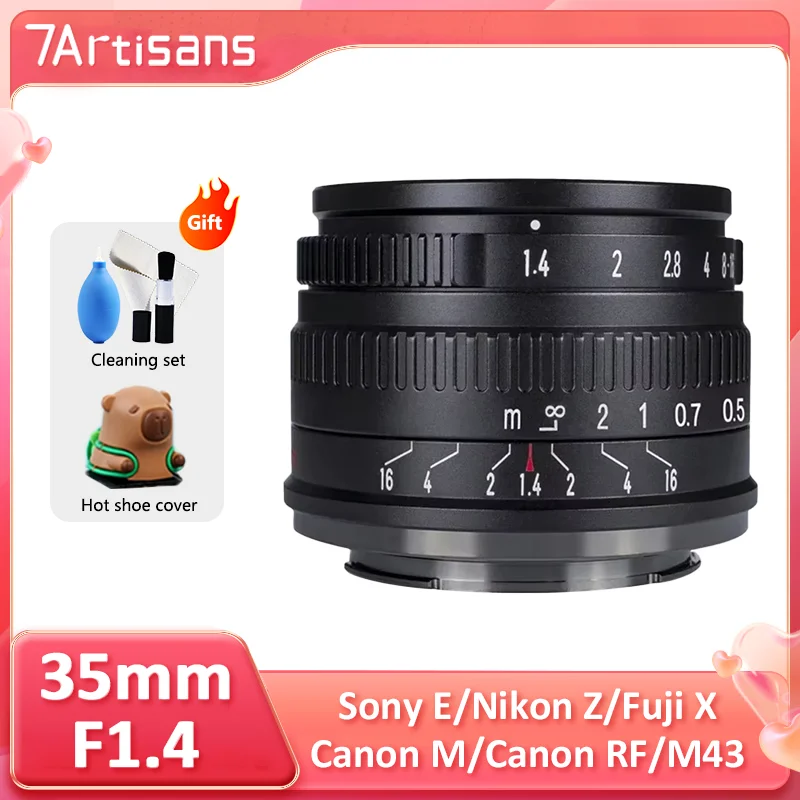 7Artisans 35mm F1.4 II APS-C Prime Lens for Canon RF R7 Sony E ZVE10 A6300 Nikon Z Z5 Fuji FX XT30 Micro4/3 MFT Canon EOS-M M50
7Artisans 35mm F1.4 II APS-C Prime Lens for Canon RF R7 Sony E ZVE10 A6300 Nikon Z Z5 Fuji FX XT30 Micro4/3 MFT Canon EOS-M M50