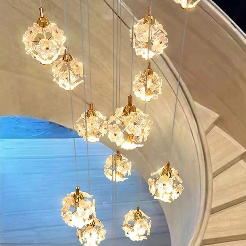 Modern luxury high-rise building decoration LED lights, staircase pendant lights, living room pendant lights, indoor lighting
Modern luxury high-rise building decoration LED lights, staircase pendant lights, living room pendant lights, indoor lighting