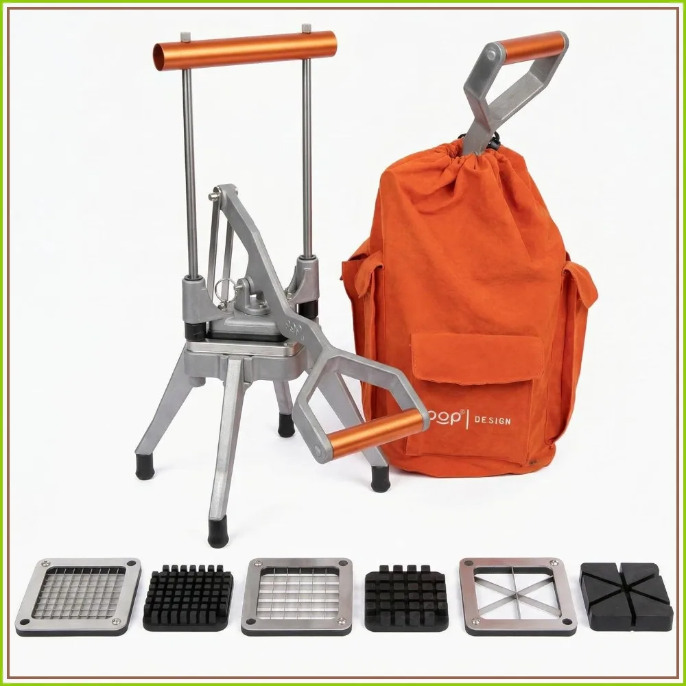 Commercial French Fry Cutter, Sweet Potato & Yam, Removable Legs, Compact Storage, 3 Blade Sizes 1/4" 3/8" 6-Wedge, Vegetable Slicer Dicer
Commercial French Fry Cutter, Sweet Potato & Yam, Removable Legs, Compact Storage, 3 Blade Sizes 1/4" 3/8" 6-Wedge, Vegetable Slicer Dicer
