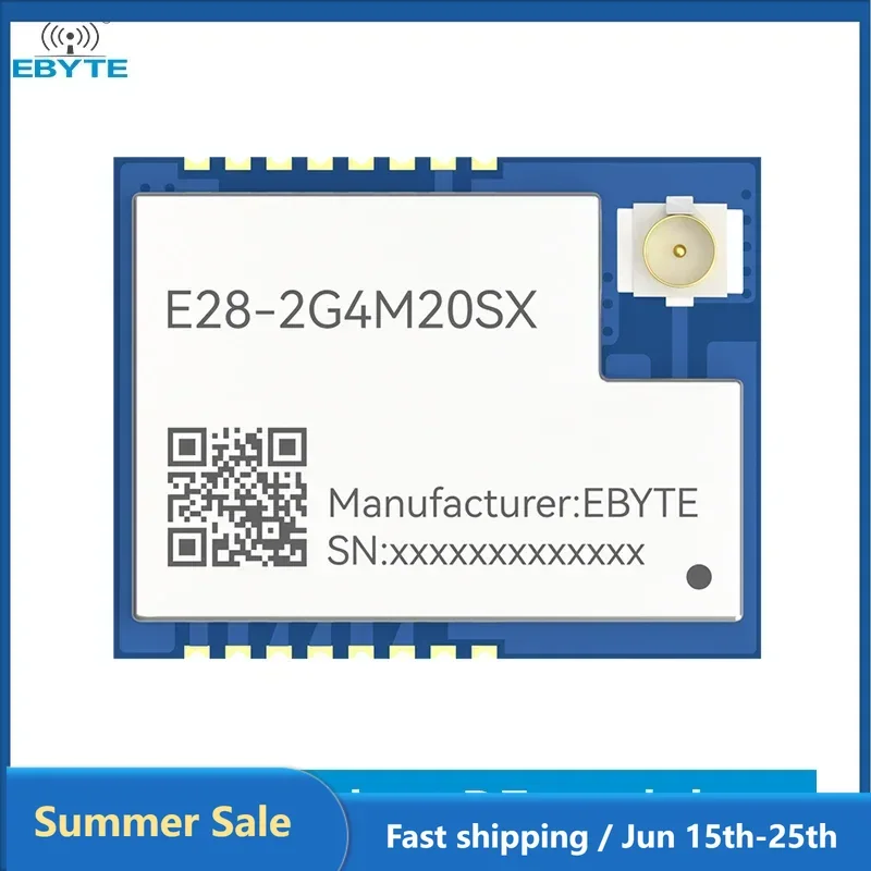 SX1281 LoRa Spread Spectrum Module FLRC GFSK BLE EBYTE E28-2G4M20SX SPI Wireless RF Module 2.4G 20dBm IPEX SMD Module 6km
SX1281 LoRa Spread Spectrum Module FLRC GFSK BLE EBYTE E28-2G4M20SX SPI Wireless RF Module 2.4G 20dBm IPEX SMD Module 6km