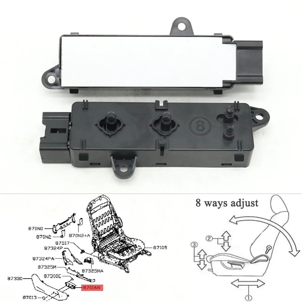 For INFINITI Q50 V37 G37 Q60 CV37 QX50 J502 Electric Power Front Seat Adjuster Backrest Control Switch 870664HA0A 870164HA0A
For INFINITI Q50 V37 G37 Q60 CV37 QX50 J502 Electric Power Front Seat Adjuster Backrest Control Switch 870664HA0A 870164HA0A