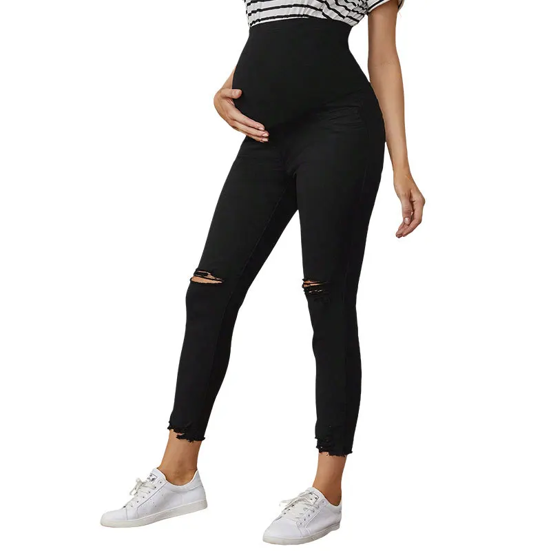 New Maternity Ripped Jeans Black Women Casual High Waist Buttocks Lift Jeans with Pokect Fashionable Pants for Pregnancy
New Maternity Ripped Jeans Black Women Casual High Waist Buttocks Lift Jeans with Pokect Fashionable Pants for Pregnancy