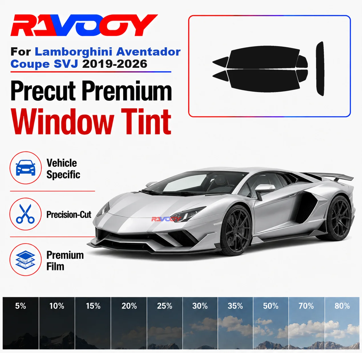 Premium Precut Window Tint Kit Front Rear Windows For Lamborghini Aventador Coupe SVJ 2019-2026 Complete Set Nano Ceramic Film
Premium Precut Window Tint Kit Front Rear Windows For Lamborghini Aventador Coupe SVJ 2019-2026 Complete Set Nano Ceramic Film