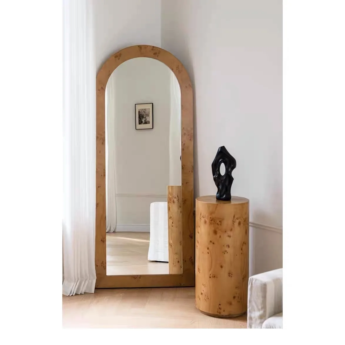 HYS all solid wood arched leather art floor mirror decorative mirror antique home living room bedroom mirror full body
HYS all solid wood arched leather art floor mirror decorative mirror antique home living room bedroom mirror full body