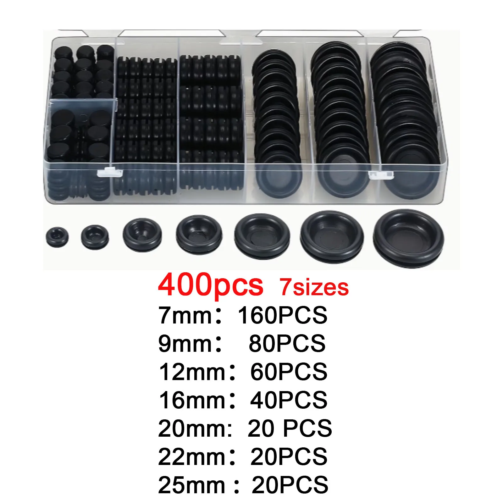 200PCS Black Rubber Grommet Assortment Kit Wire Cable Gasket Seal Ring for Automotive Electrical Wiring Hole Plug Protector Set
200PCS Black Rubber Grommet Assortment Kit Wire Cable Gasket Seal Ring for Automotive Electrical Wiring Hole Plug Protector Set