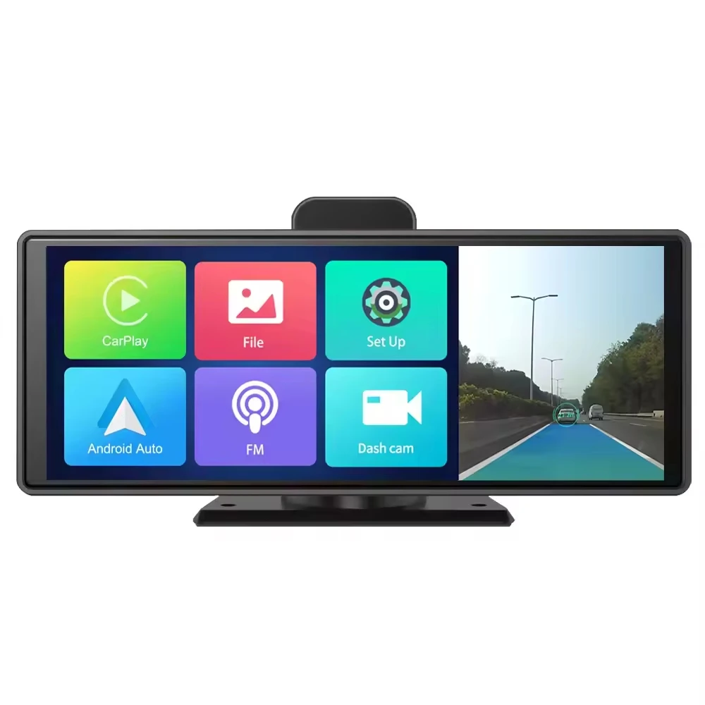 10.26" Portable CarPlay Screen Android Auto Car Player Stereo Radio Rear Camera Kits Dash Cam DVR BT GPS Map OEM Factory
10.26" Portable CarPlay Screen Android Auto Car Player Stereo Radio Rear Camera Kits Dash Cam DVR BT GPS Map OEM Factory