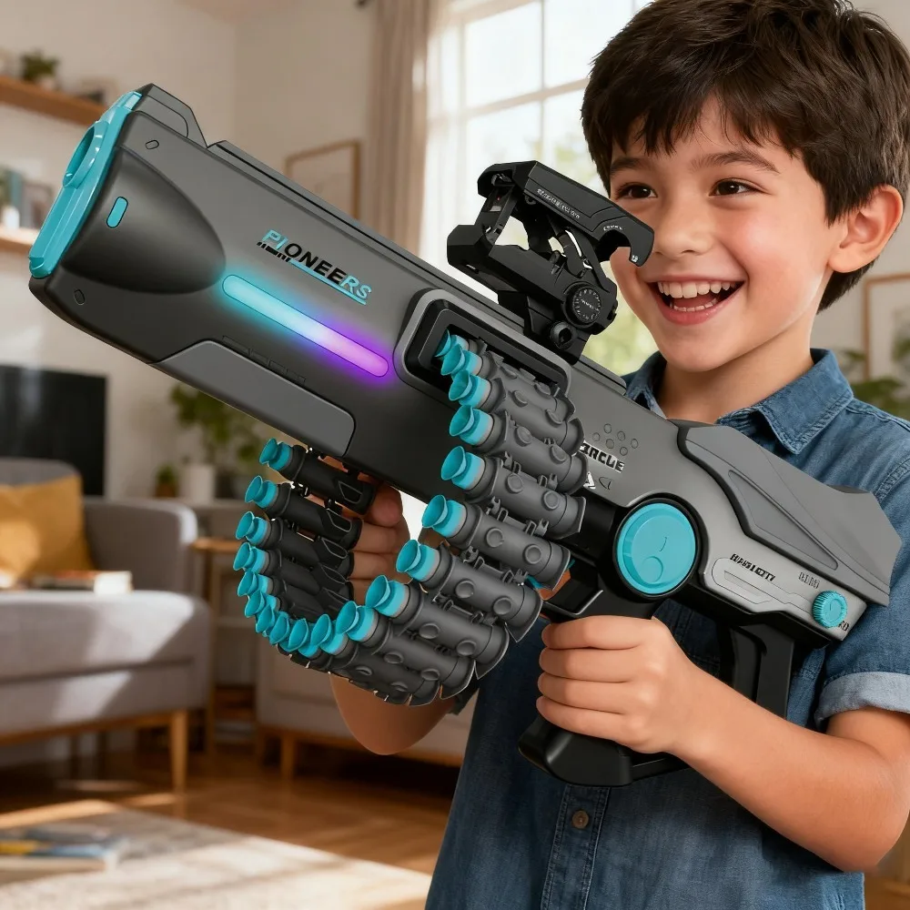Dual Mode Electric & Manual Soft Bullet Toy Gun, Full Automatic Dart Blaster with Scope Outdoor Shooting Game Gift for Boys Kids
Dual Mode Electric & Manual Soft Bullet Toy Gun, Full Automatic Dart Blaster with Scope Outdoor Shooting Game Gift for Boys Kids