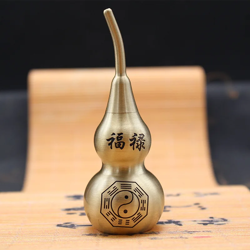 Pure Brass Thickened Health and Safety Chinese Style Auspicious Ruyi Bagua Brushed Glazed Copper Gourd Ornament
Pure Brass Thickened Health and Safety Chinese Style Auspicious Ruyi Bagua Brushed Glazed Copper Gourd Ornament
