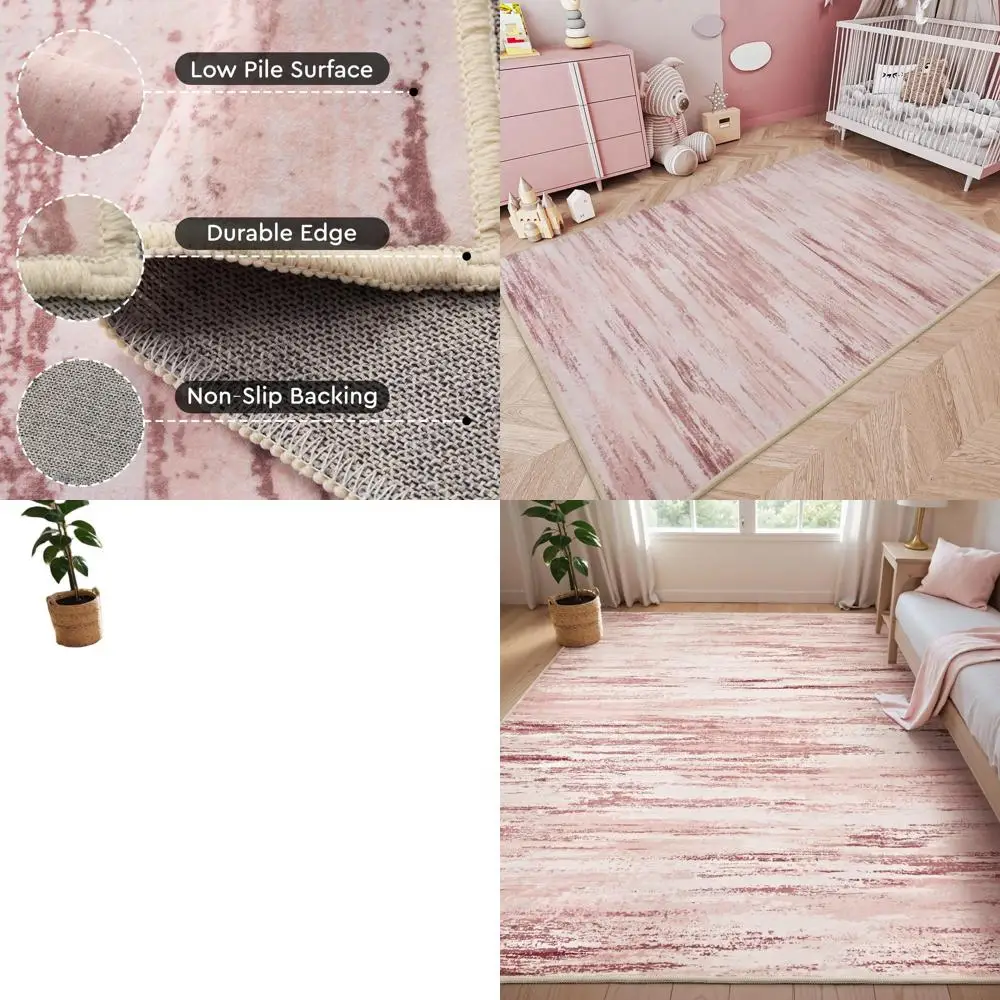 Pink Rug-5x7 Area Rugs for Living Room, Ultra Soft Washable Rugs for Bedroom Non Slip Nursery Rug, Kids Rug Playroom Carpet for
Pink Rug-5x7 Area Rugs for Living Room, Ultra Soft Washable Rugs for Bedroom Non Slip Nursery Rug, Kids Rug Playroom Carpet for