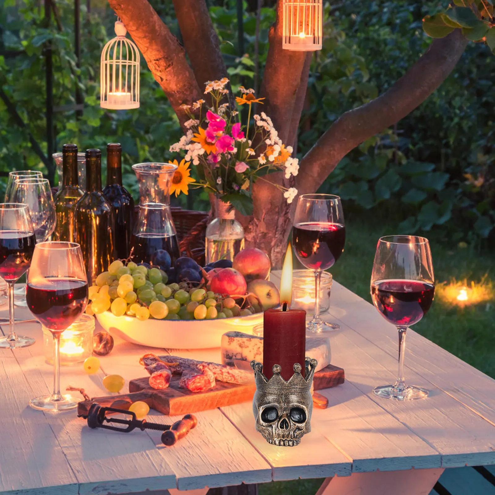 1Pcs Skull Candleholder Resin Craft Decorative Desktop Stand Home Halloween Decor Unique Design 
1Pcs Skull Candleholder Resin Craft Decorative Desktop Stand Home Halloween Decor Unique Design