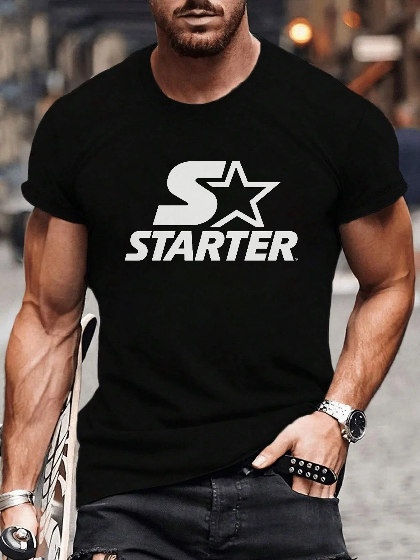 Teevo Summer T-Shirts 2025 Casual Short Sleeve Round Neck White Star Black Background Print Daily Loose T-Shirts For Men
Teevo Summer T-Shirts 2025 Casual Short Sleeve Round Neck White Star Black Background Print Daily Loose T-Shirts For Men