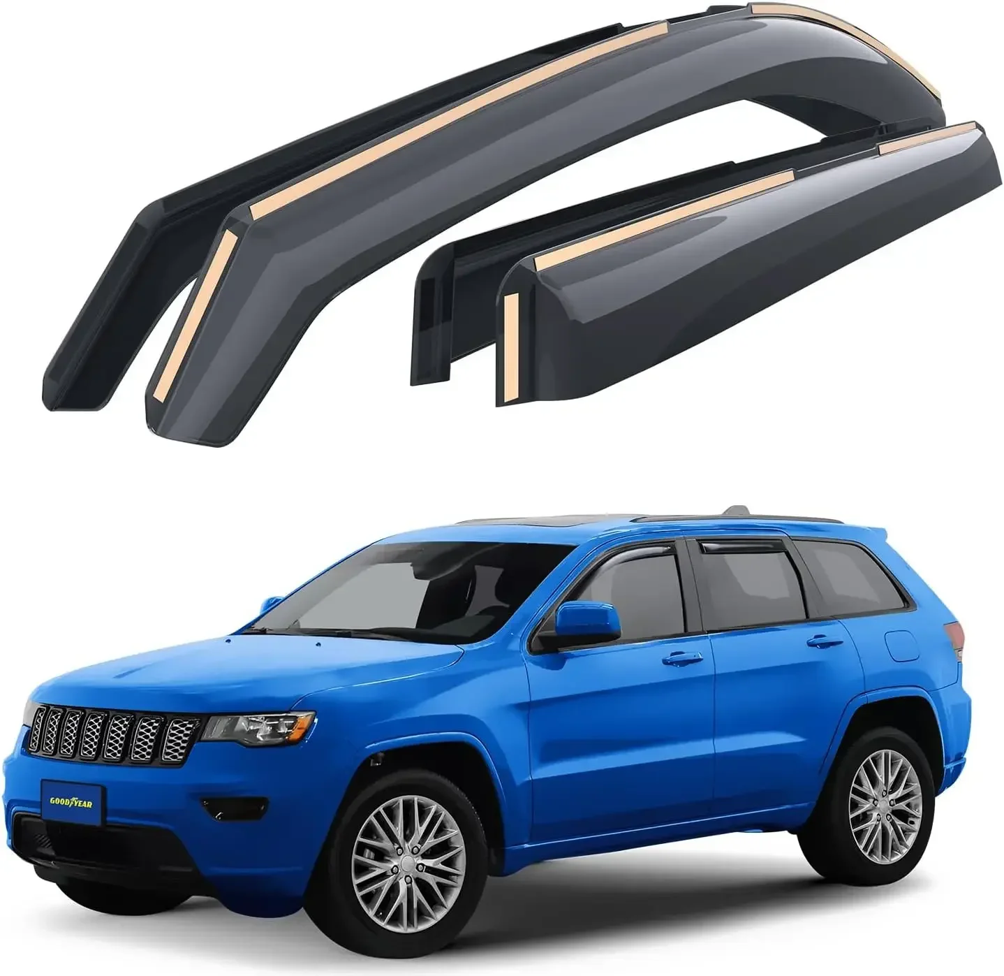 Shatterproof in-Channel Window Deflectors for Jeep Grand Cherokee 2011-2021, Rain Guards, Window Visors for Cars, Vent Deflector
Shatterproof in-Channel Window Deflectors for Jeep Grand Cherokee 2011-2021, Rain Guards, Window Visors for Cars, Vent Deflector