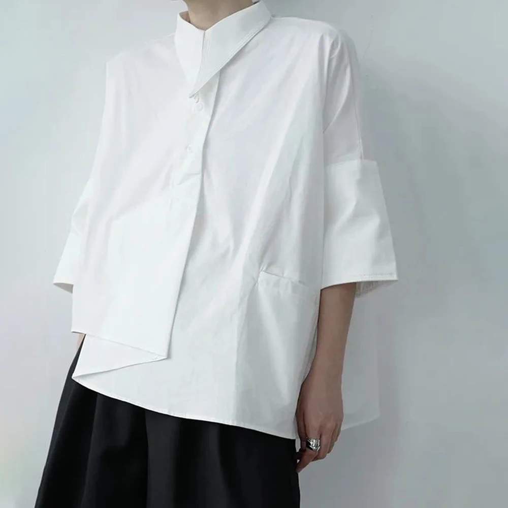Japanese Fashion Casual Shirts Men Gothic Y2k Loose Oversize Neutral Irregular Designer Shirt Top Streetwear Summer Black Blouse
Japanese Fashion Casual Shirts Men Gothic Y2k Loose Oversize Neutral Irregular Designer Shirt Top Streetwear Summer Black Blouse