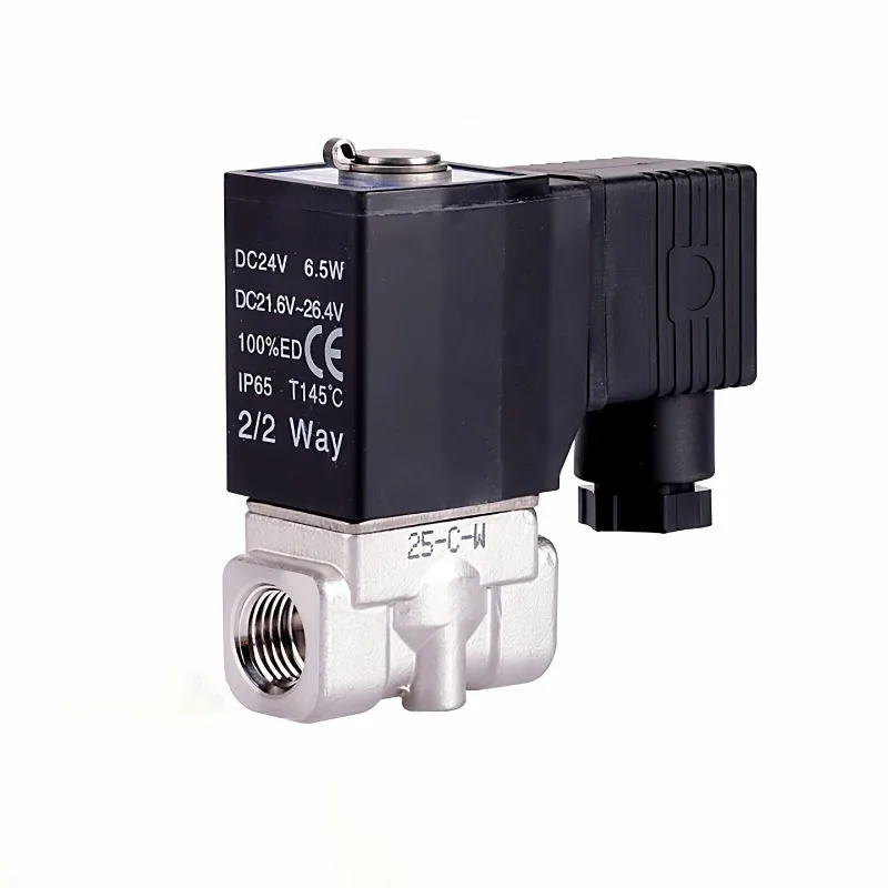 2 way SS304 water solenoid valve normally close G1/4" AC220V Orifice 4mm/5mm/6mm SPU zero pressure start 0-4bar/1bar/0.5bar
2 way SS304 water solenoid valve normally close G1/4" AC220V Orifice 4mm/5mm/6mm SPU zero pressure start 0-4bar/1bar/0.5bar